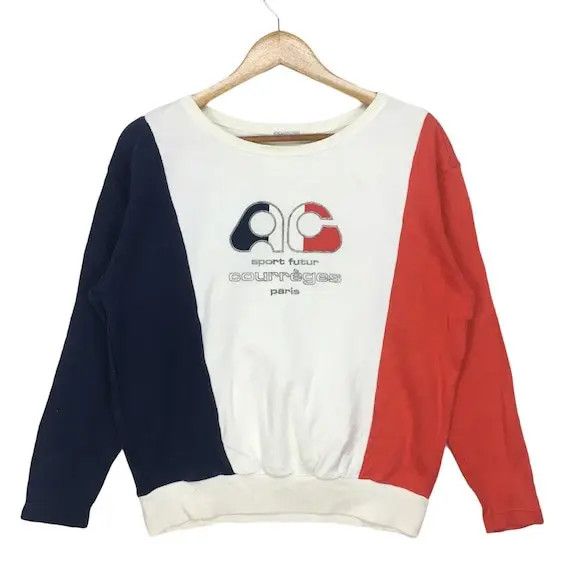 Courreges Vtg COURREGES Sport Paris Crewneck Sweatshirt Spell Out Size M / US 6-8 / IT 42-44 - 1 Thumbnail