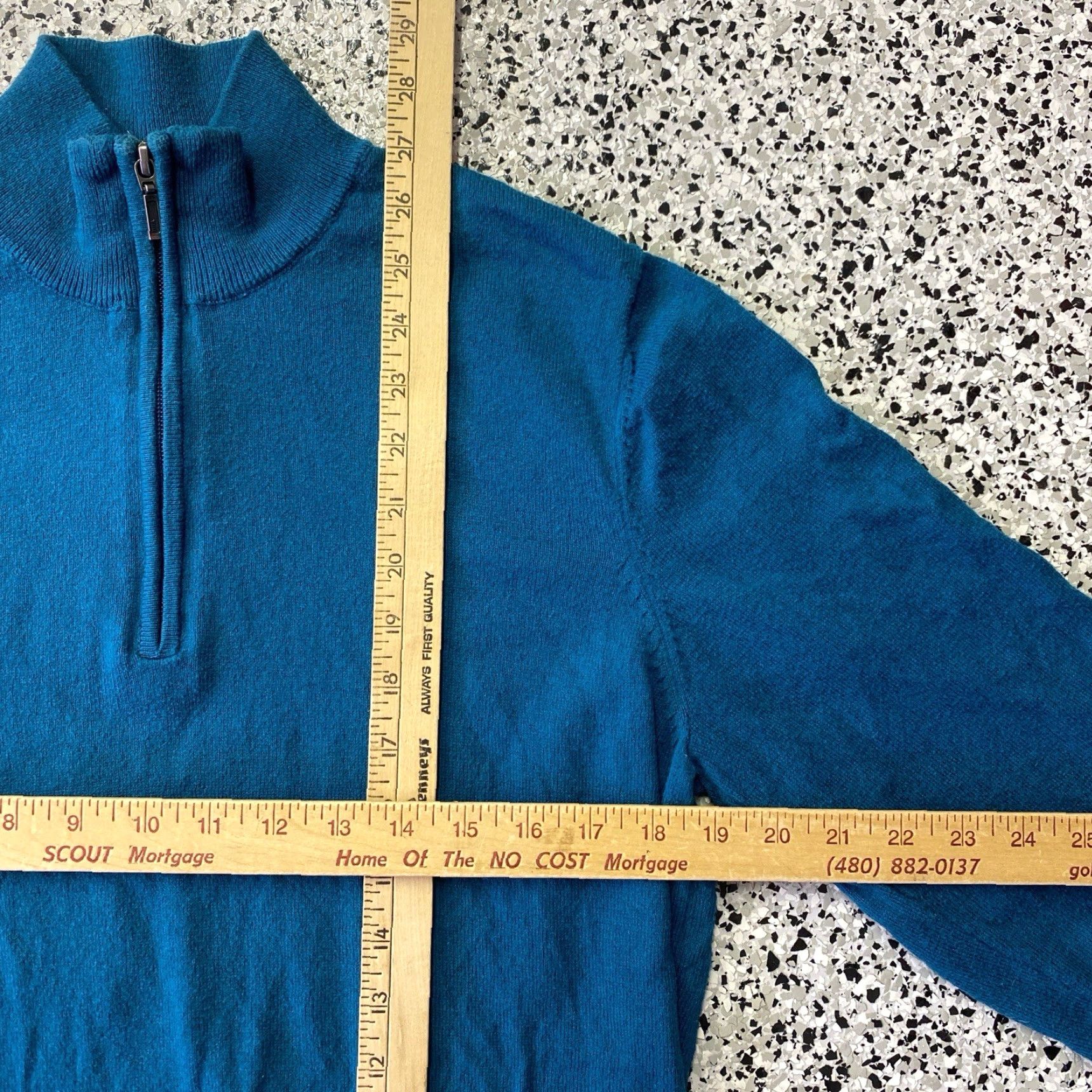 Vintage LL Bean Men’s Large Blue 1/4 Zip Pullover Cashmere Blend Sweater Regular Size M Pullover Zipper Winter Casual Preppy Shirt Size US M / EU 48-50 / 2 - 2 Thumbnail