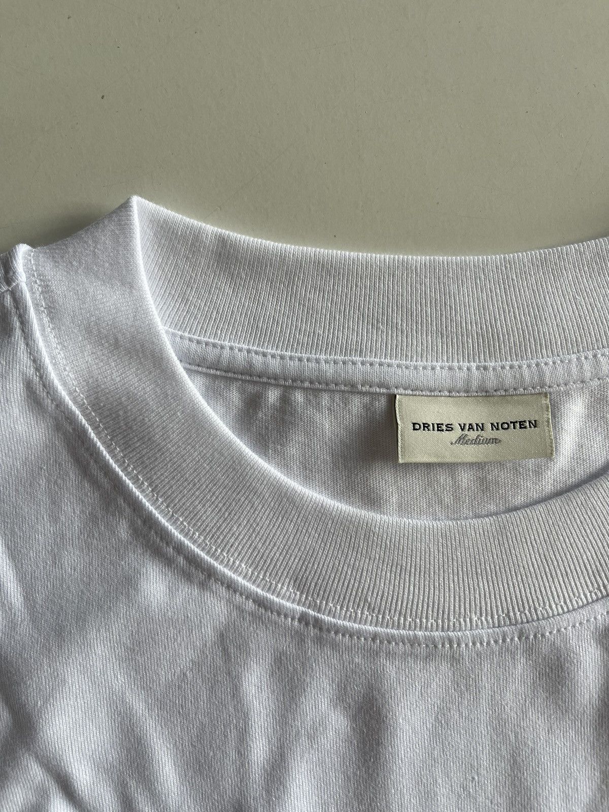 Dries Van Noten White Crewneck Long Sleeve T-Shirt Size US M / EU 48-50 / 2 - 6 Thumbnail