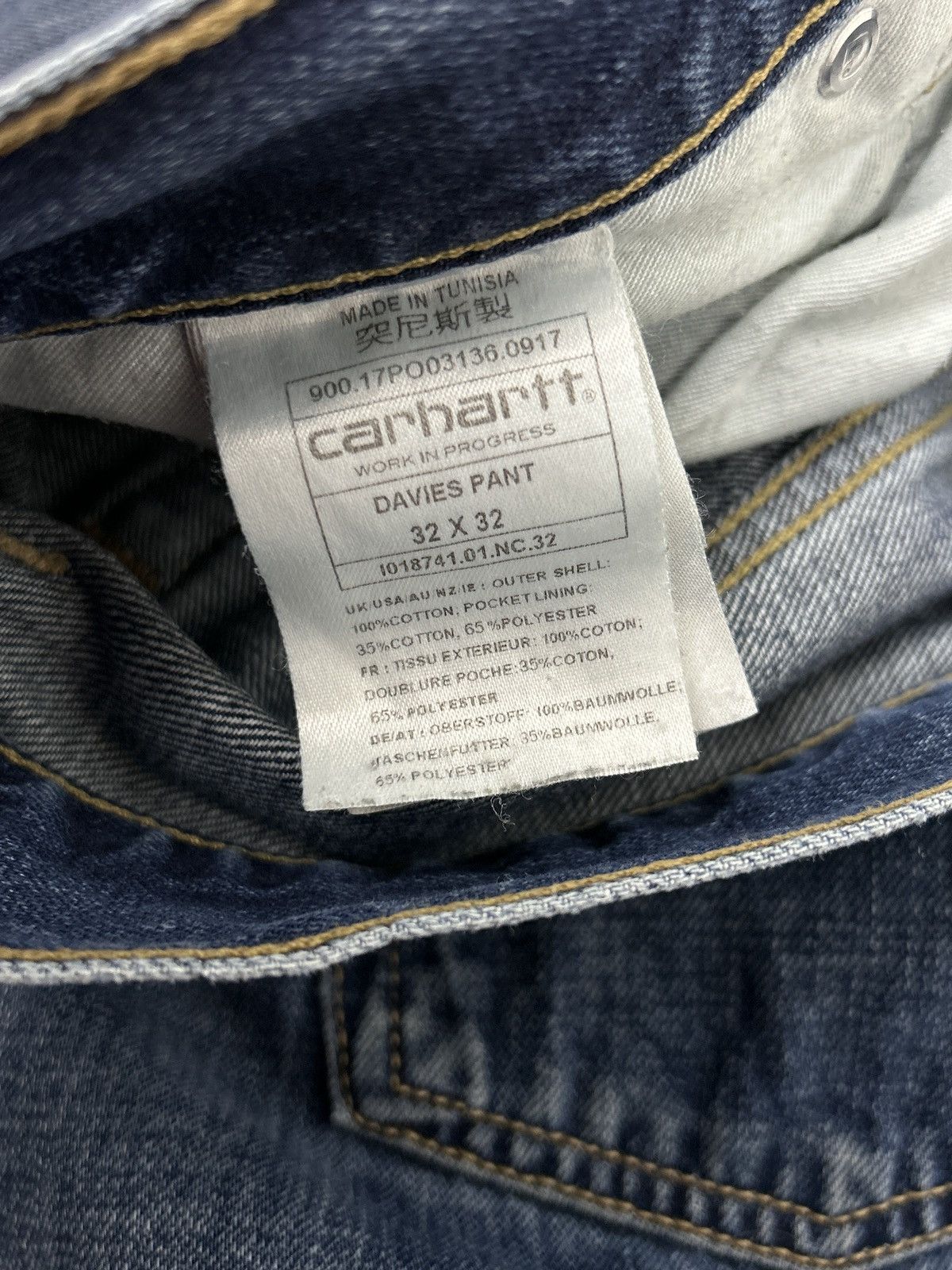 Carhartt Carhartt WIP Davies Pant Denim Jeans In Size 32x32 Size US 32 / EU 48 - 9 Thumbnail