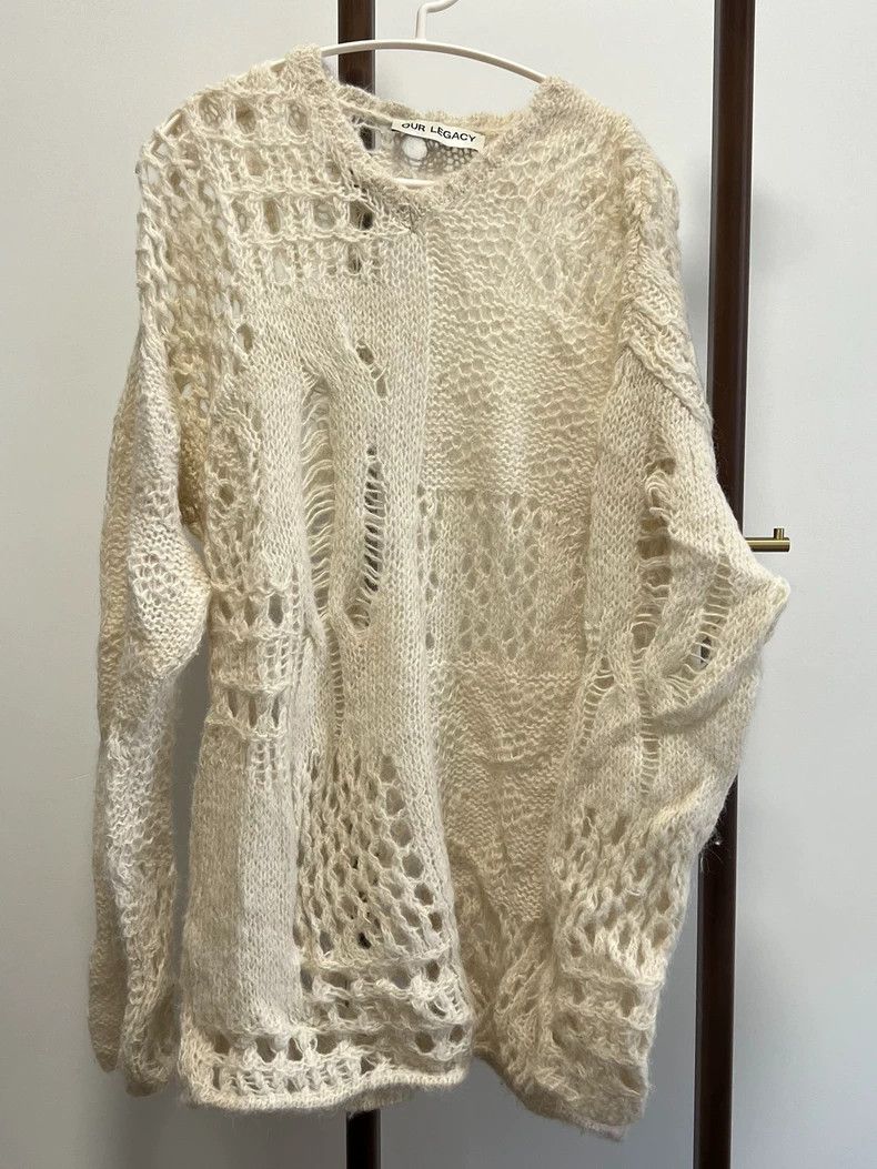 Our Legacy Our Legacy V-Neck Crochet Sweater Size US L / EU 52-54 / 3 - 1 Thumbnail