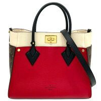 Louis Vuitton Monogram On My Side Shoulder Bag Red