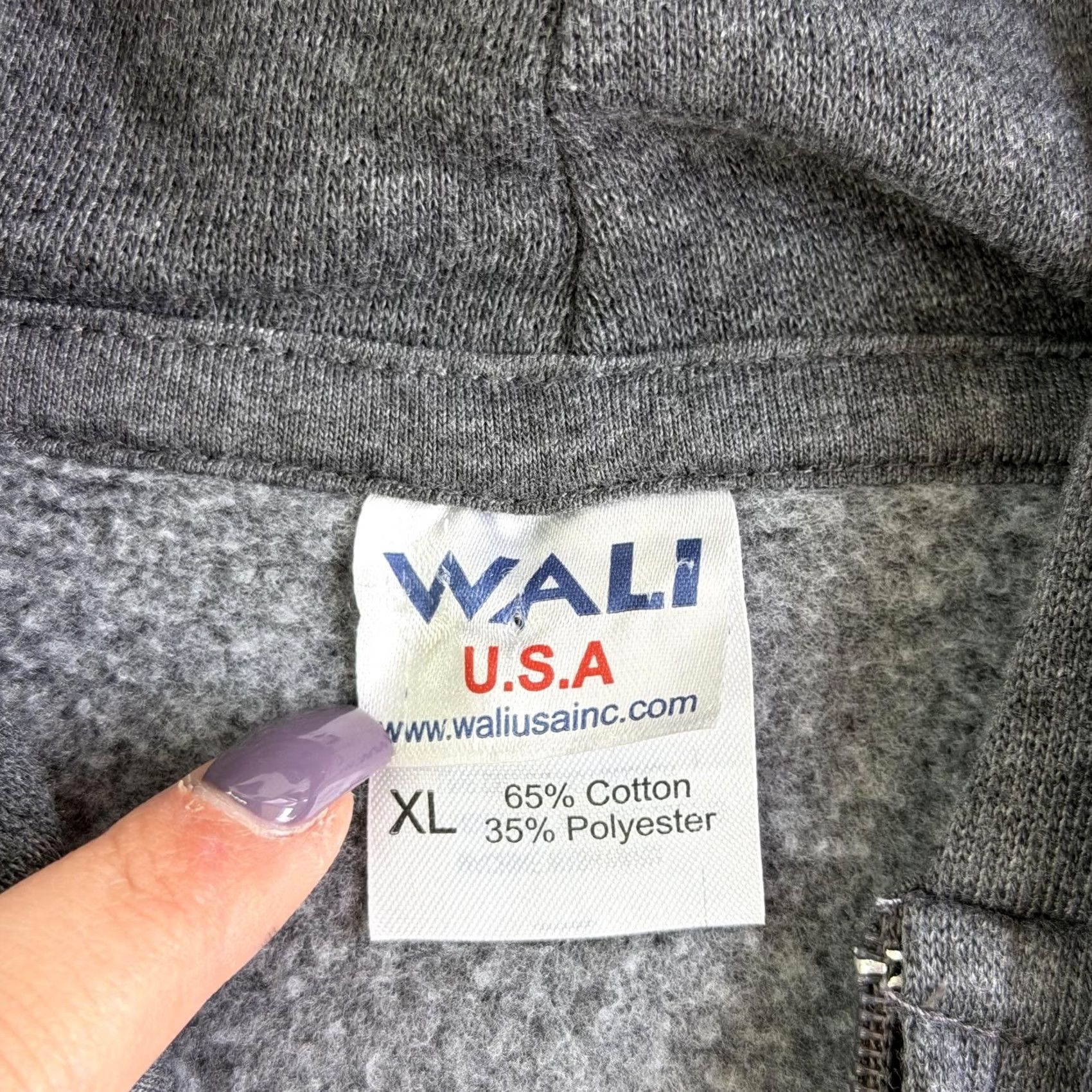 Vintage Y2K New York Hoodie Mens XL Gray Fleece Full Zip WALI City Graphic Sweatshirt Size US XL / EU 56 / 4 - 2 Thumbnail