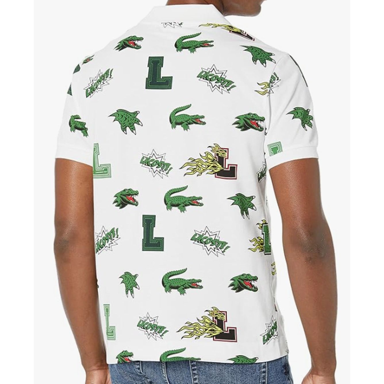 Lacoste Lacoste Men's Holiday Regular Fit Crocodile Print Polo 3XL Size US XXL / EU 58 / 5 - 3 Thumbnail