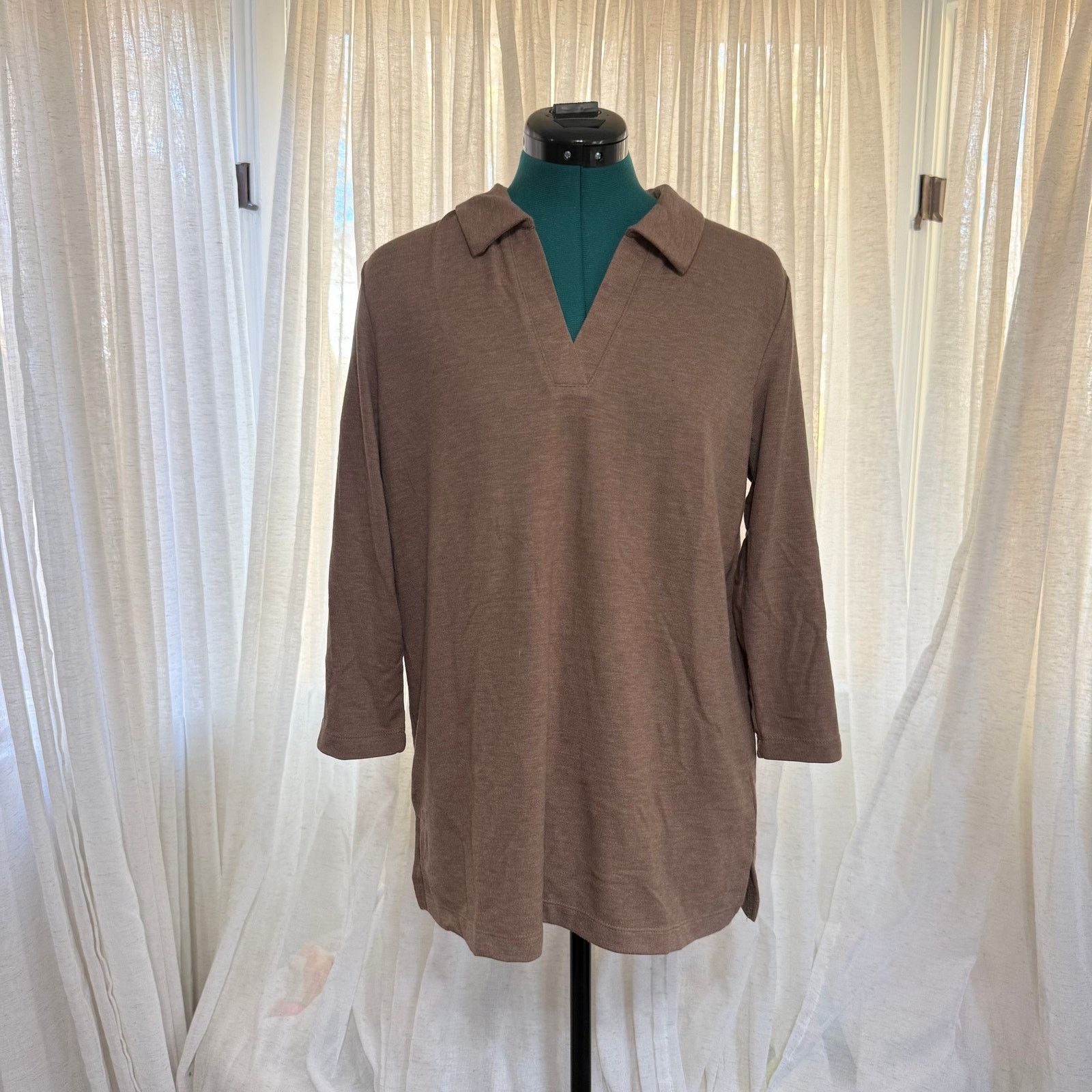 Other Matty M Notched Neck Tunic Top | Sz M Size M / US 6-8 / IT 42-44 - 2 Thumbnail