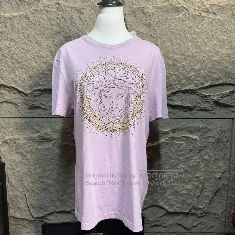 Versace Versace Pink Cotton Women's T-Shirt . Size S / US 4 / IT 40 - 1 Thumbnail