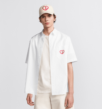 Dior o1w1db10625 Short-Sleeved Shirt in White Size US M / EU 48-50 / 2 - 4 Thumbnail