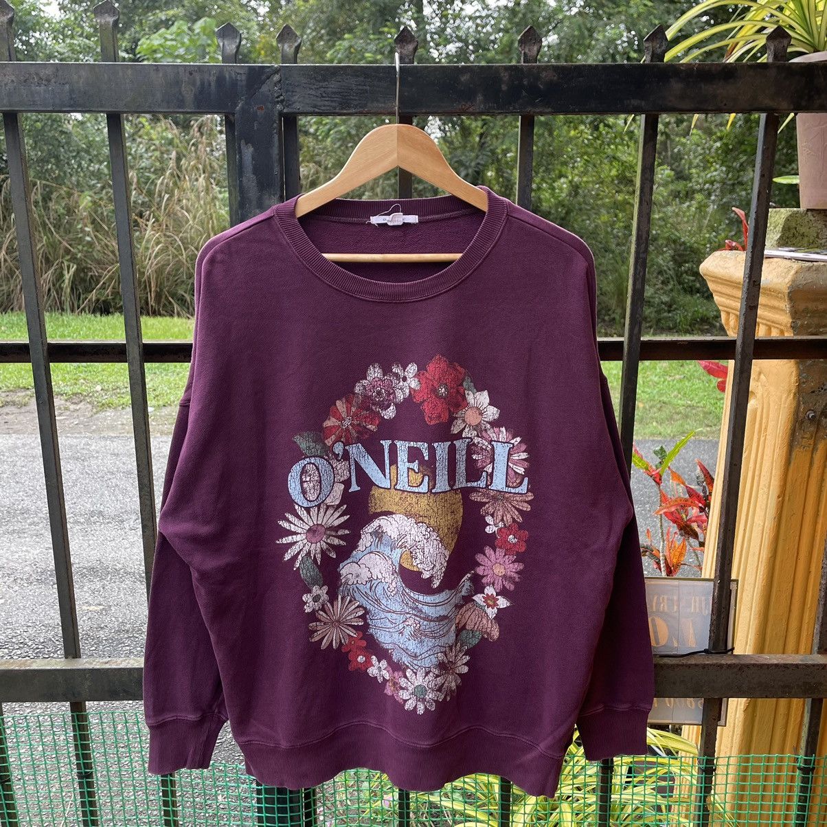 O'Neill × Vintage 🔥Vintage Oneill Waves Flora Surfing Sweatshirts Size US L / EU 52-54 / 3 - 1 Thumbnail