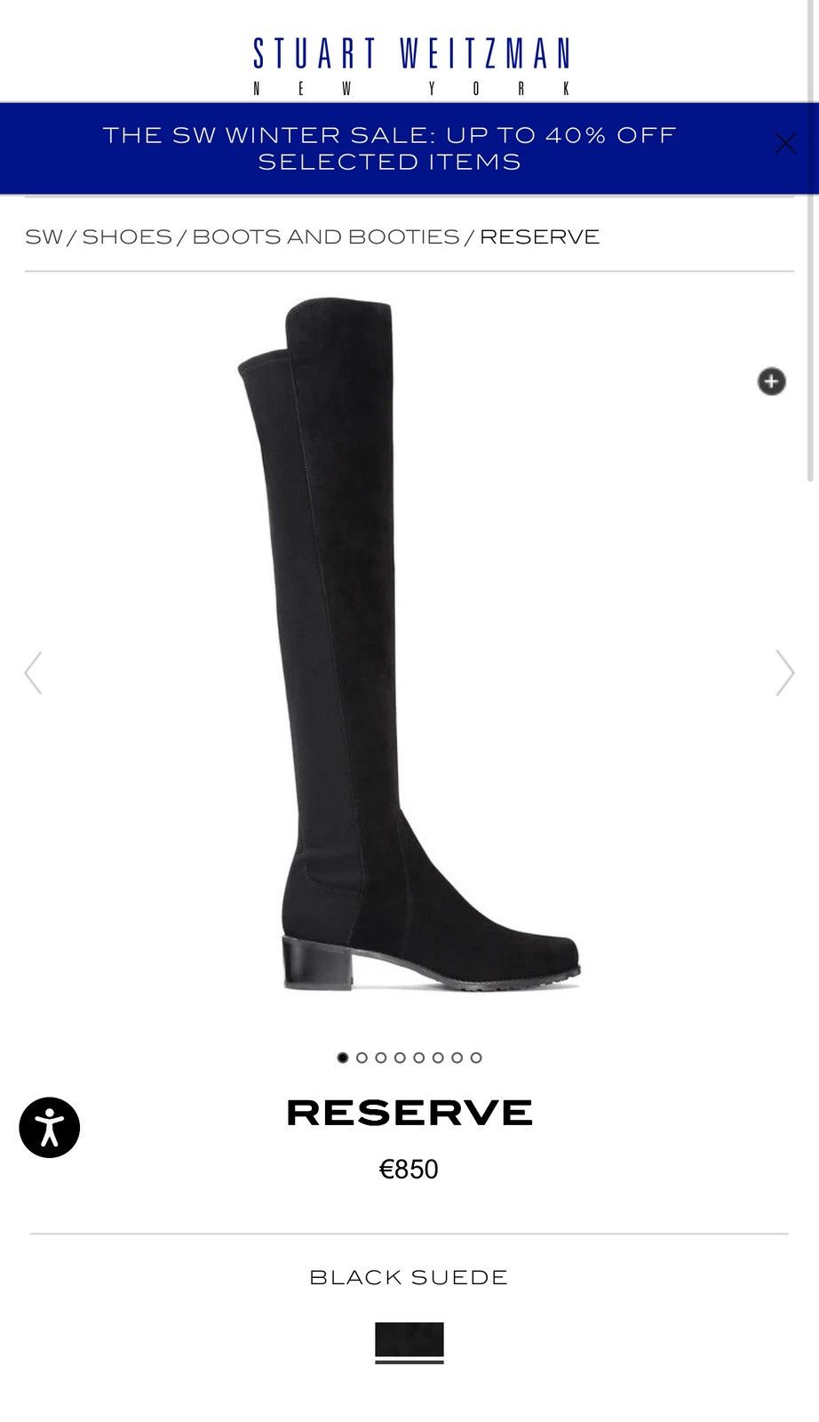 Stuart Weitzman Stuart Weitzman Black Suede Women’s Boots Size 41 Size US 11 / IT 41 - 2 Thumbnail