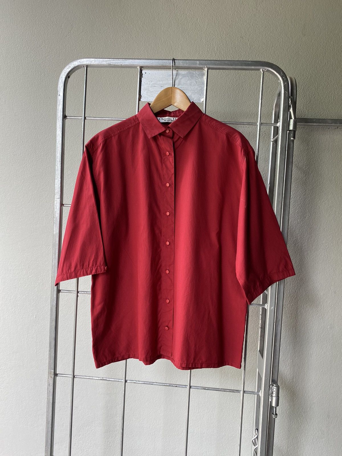 Dior Christian Dior vintage red cardinal shirt Size L / US 10 / IT 46 - 15 Thumbnail