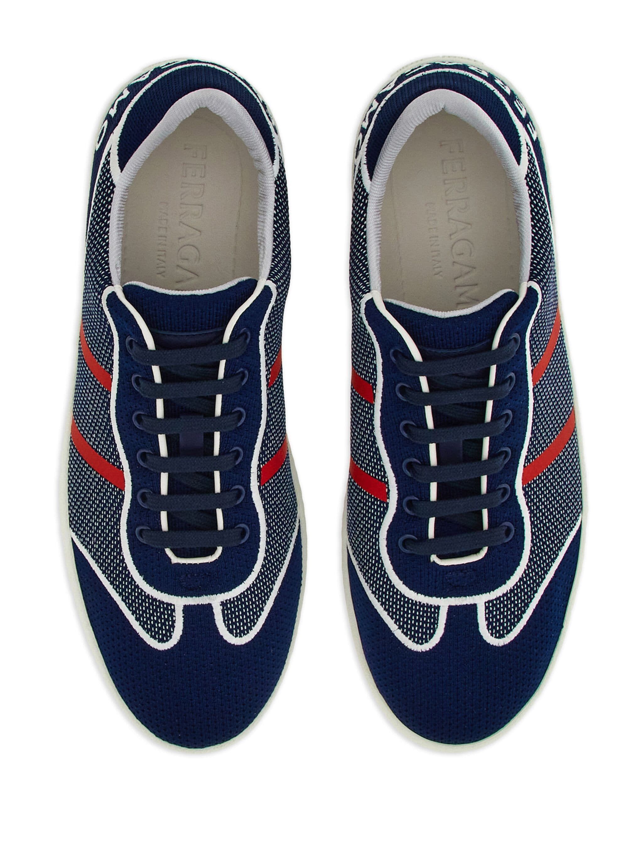 Salvatore Ferragamo o1s1rm0924 Panelled Low-Top Sneakers in Blue Size US 6 / EU 39 - 4 Thumbnail