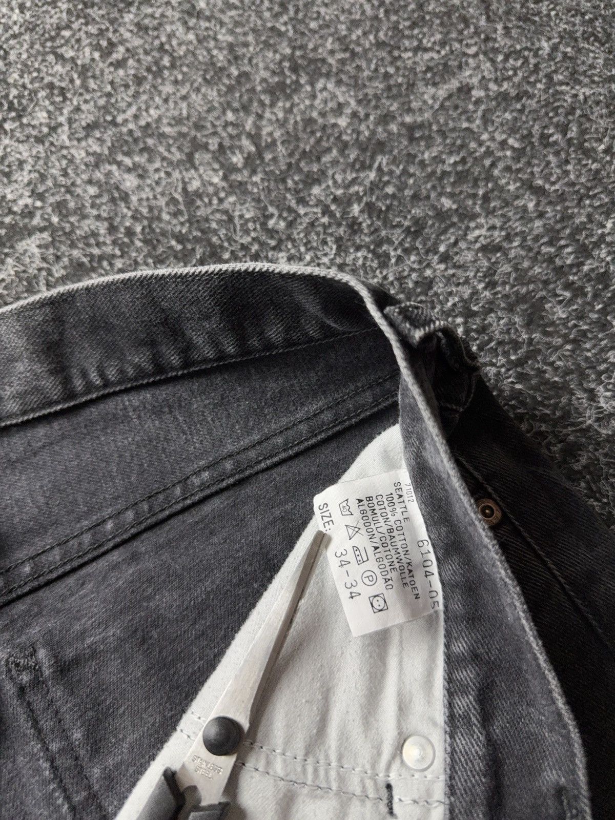 Lee Vintage 00s USA Lee Black Jeans Straight Fit Y2K Faded Size US 31 - 13 Thumbnail
