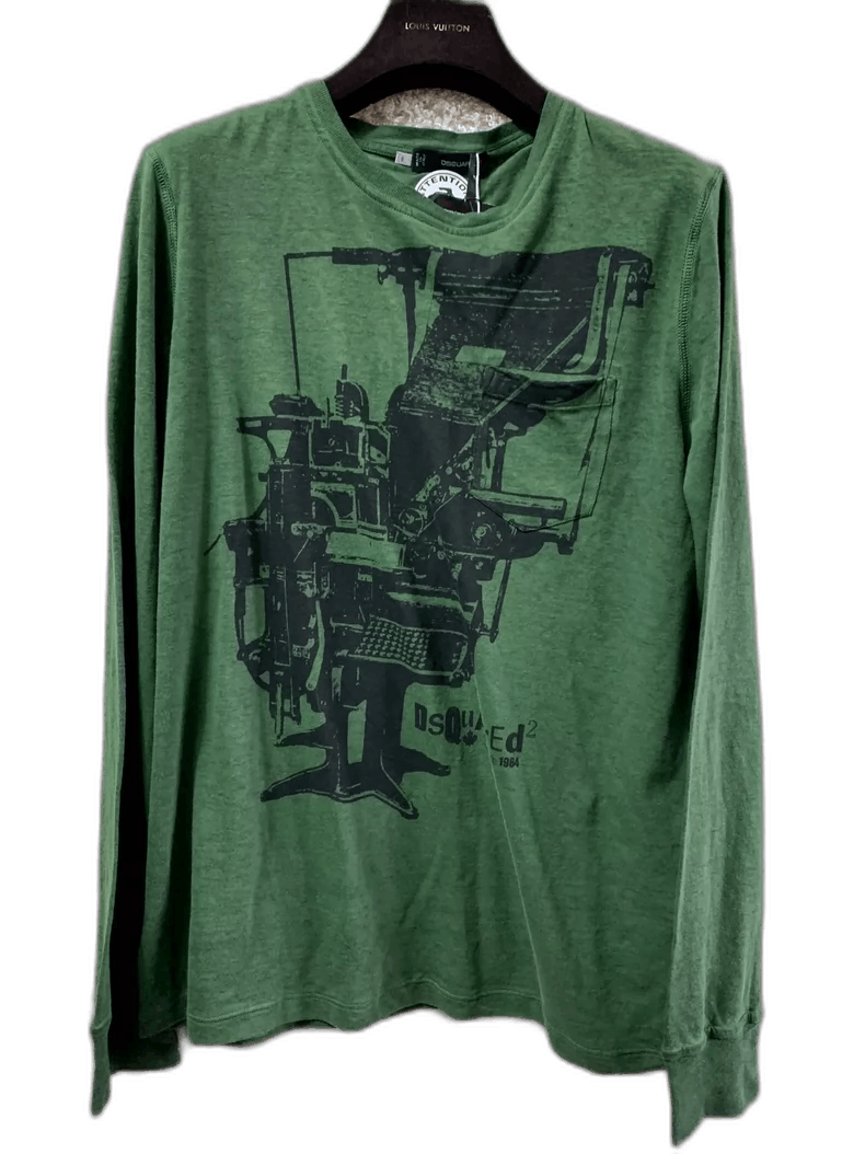 Dsquared2 DSquared2 Men's Long Sleeve Graphic T-Shirt Size US S / EU 44-46 / 1 - 1 Thumbnail