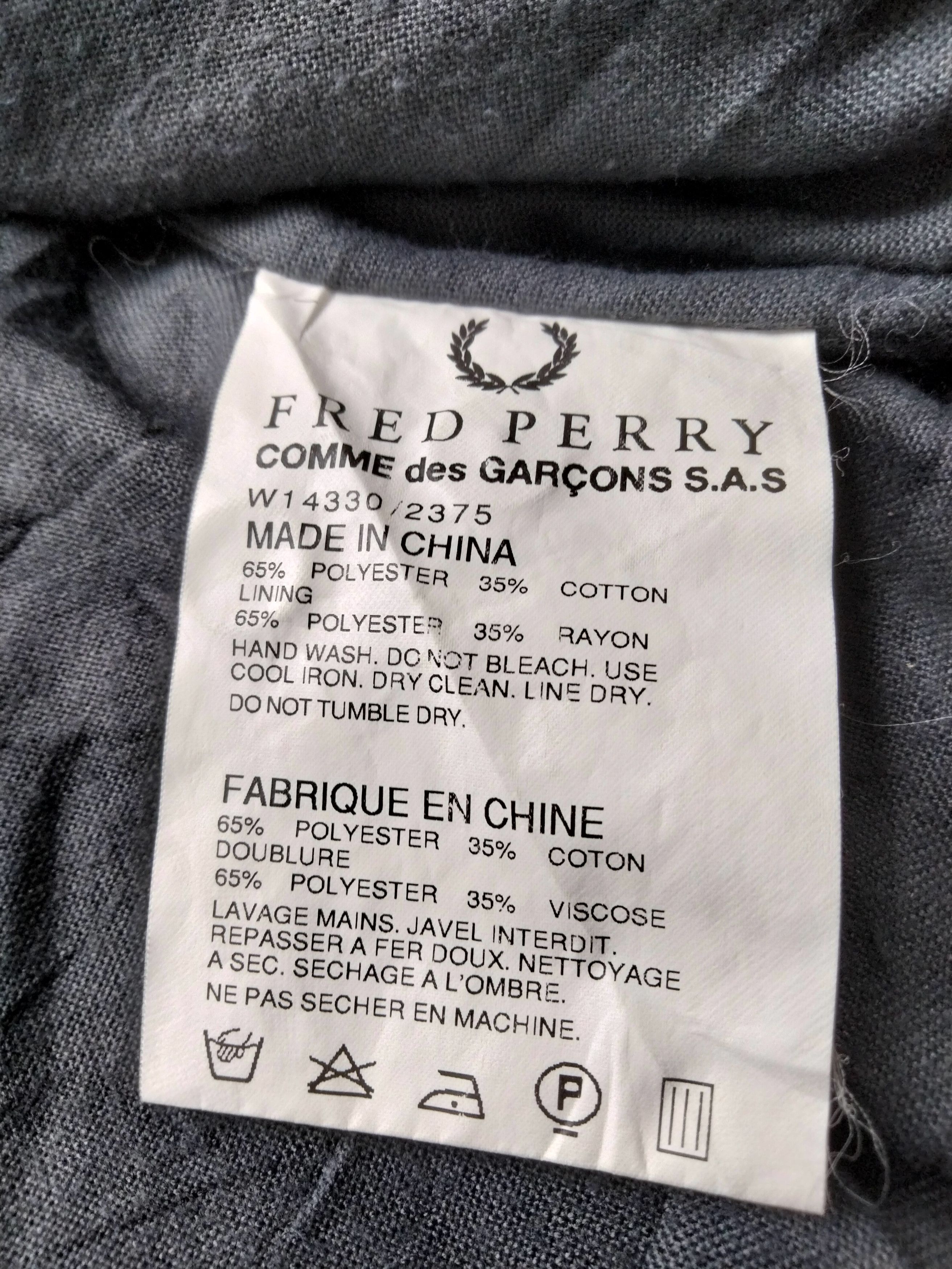 Comme des Garcons × Fred Perry Comme Des Garcons x Fred Perry jacket Size US S / EU 44-46 / 1 - 11 Thumbnail