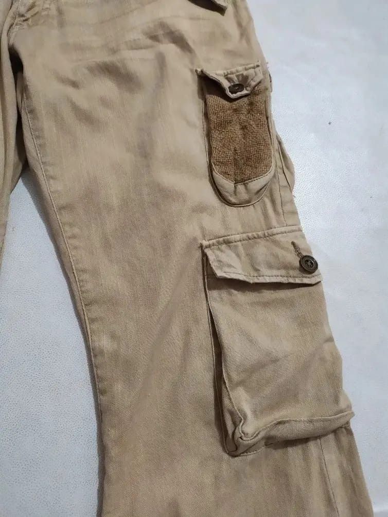 Japanese Brand Daily News Japan Multipocket Cargo Tactical Flared Pants Size US 33 - 6 Thumbnail