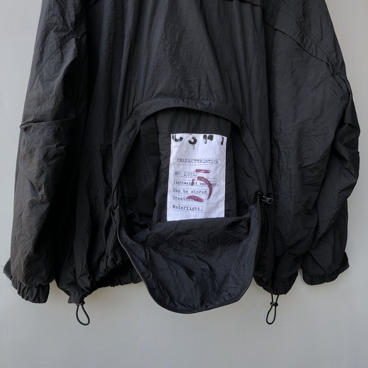 Japanese Brand D5OVE Metallic Black Technical Jacket Pleated Effect Size US XL / EU 56 / 4 - 6 Thumbnail