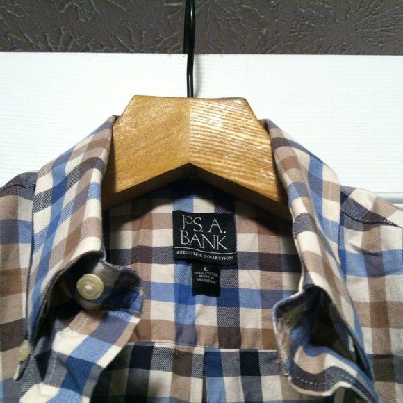 Jos. A. Bank JOS.A.BANK MEN'S 100%COTTON CASUAL SHIRT SIZE: L Size US L / EU 52-54 / 3 - 6 Thumbnail
