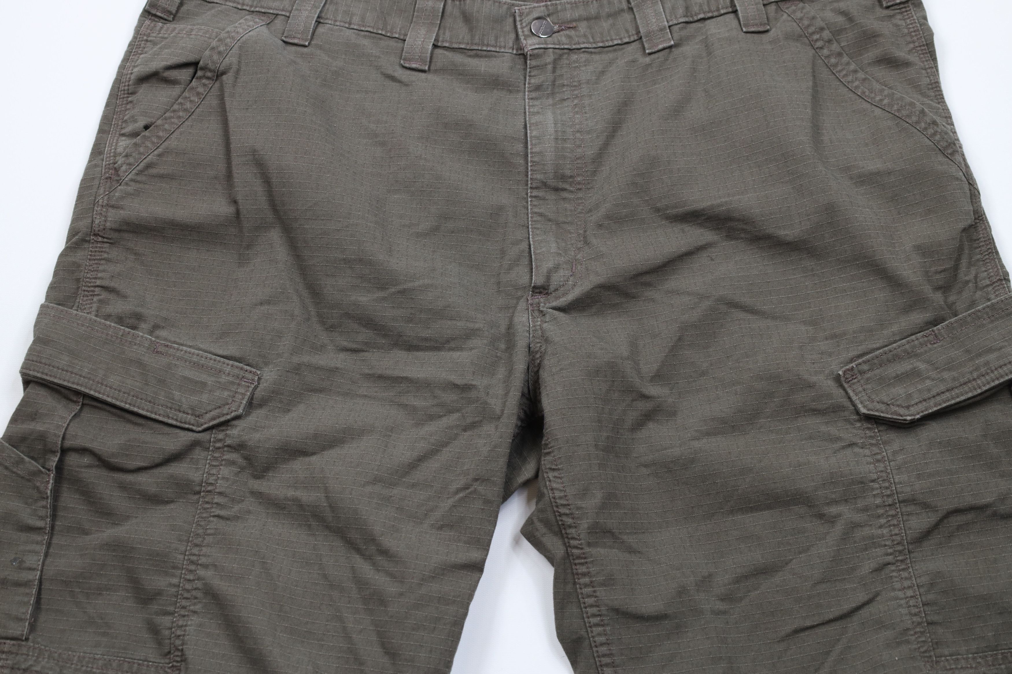 Carhartt × Vintage Vintage Y2K Carhartt Relaxed Fit Ripstop Cargo Shorts Green Size US 44 / EU 60 - 3 Thumbnail