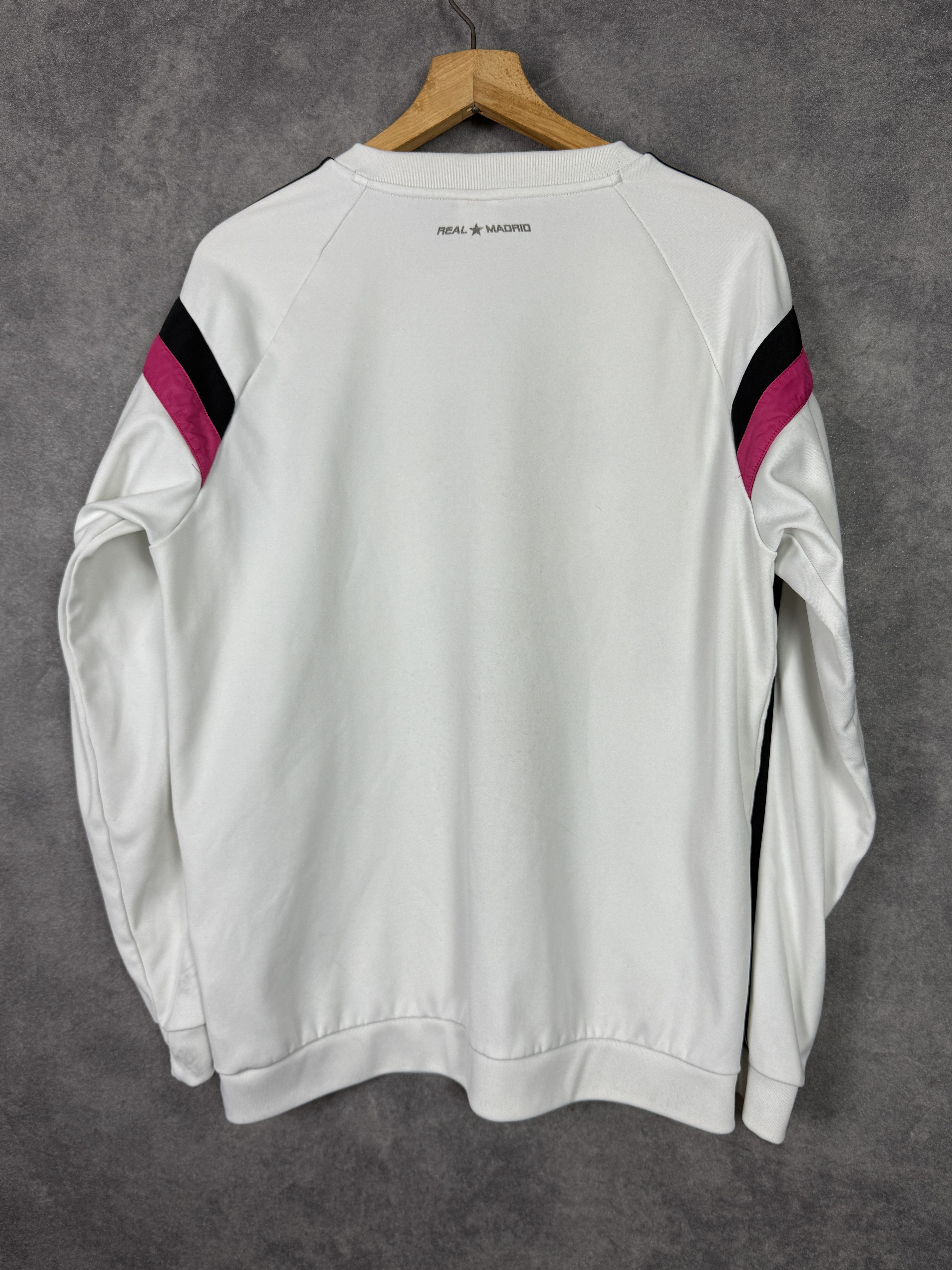 Adidas Adidas Real Madrid polyester sweatshirt white with stripes Size US L / EU 52-54 / 3 - 7 Thumbnail