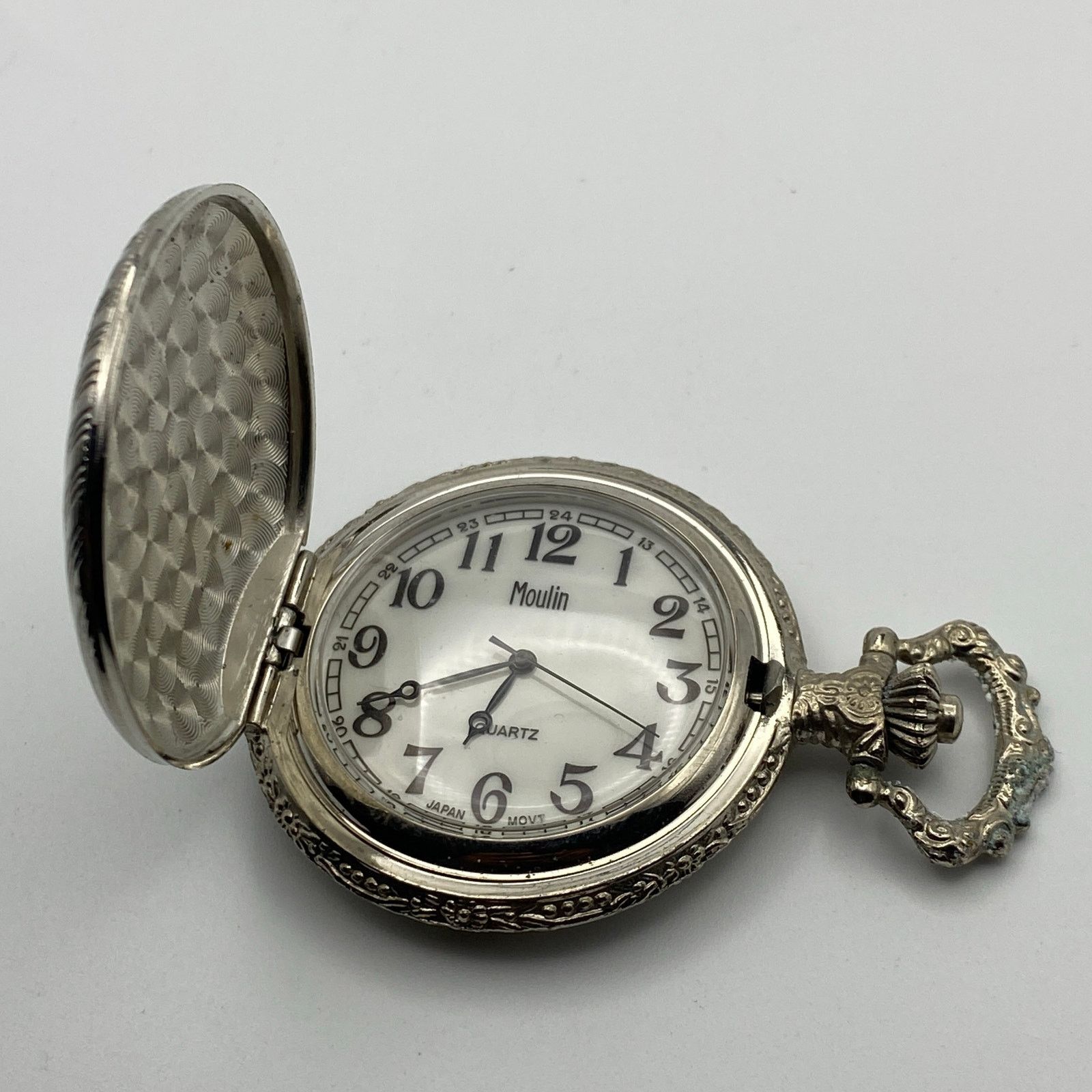 Other Elegant Silver Tone Moulin Pocket Watch - New Battery! Size ONE SIZE - 1 Thumbnail