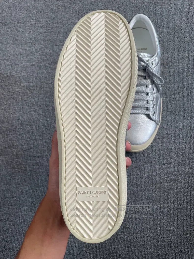 Saint Laurent Paris Saint Laurent Paris Silver Plated Sneakers Size US 9 / EU 42 - 5 Thumbnail
