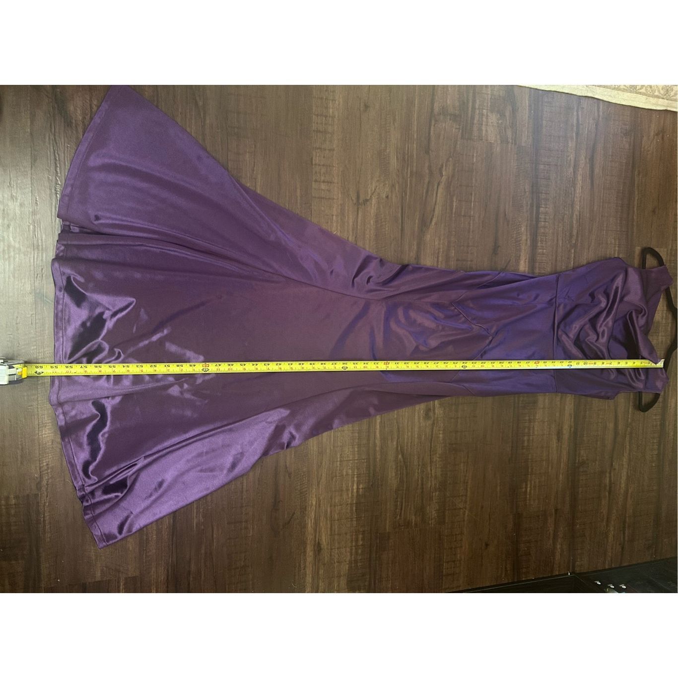 Element MUXXN 1930s Brief Elegant Mermaid Evening Dress in Purple Sa Size S / US 4 / IT 40 - 10 Thumbnail