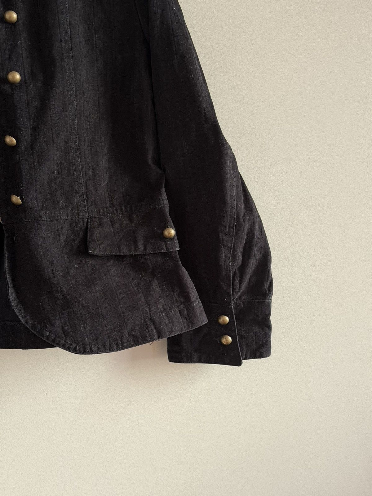 Vintage Napoleonic Hussar Military Jacket Black Size L / US 10 / IT 46 - 3 Thumbnail