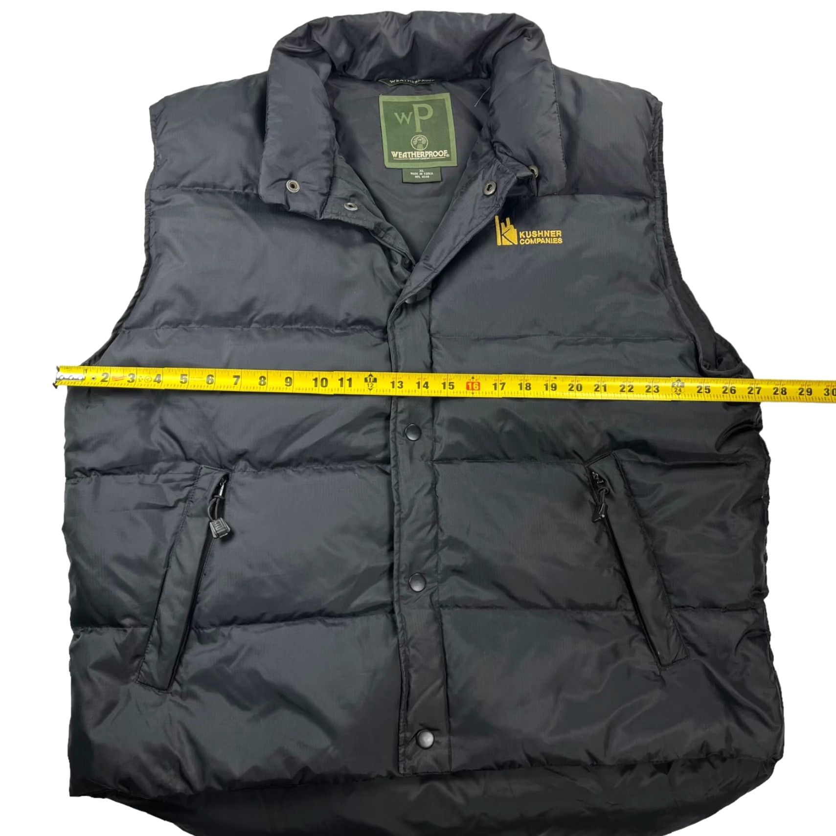 Weatherproof Weatherproof Jared Kushner x Trump Men's Puffer Vest XL Black Down Nylon Puffer Vest with Zipped Pockets Logo Mens Size US XL / EU 56 / 4 - 5 Thumbnail