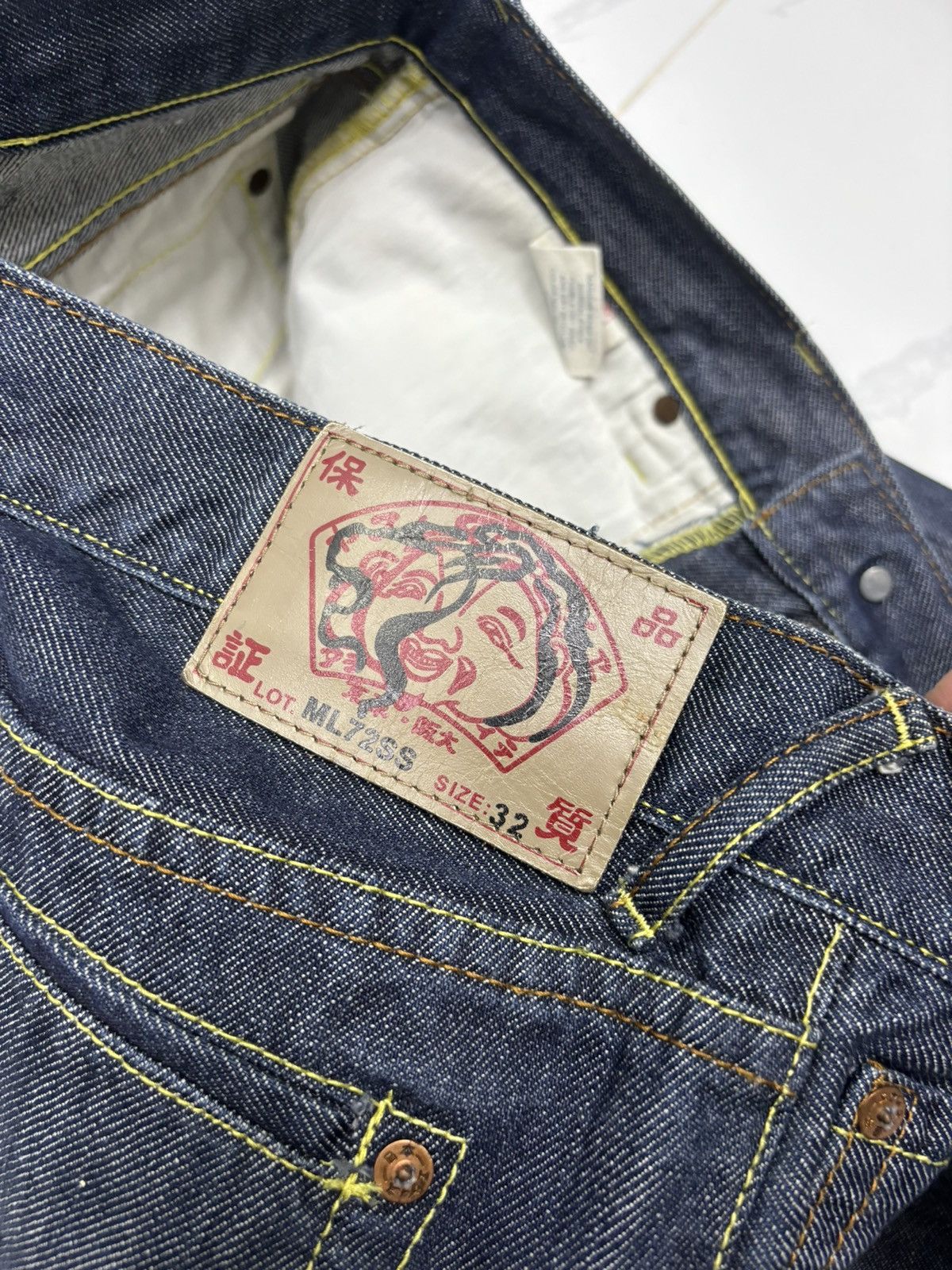 Japanese Brand VINTAGE EVISU JAPAN CUSTOM DAICOCK BAGGY DENIM JEANS Size US 32 / EU 48 - 12 Thumbnail