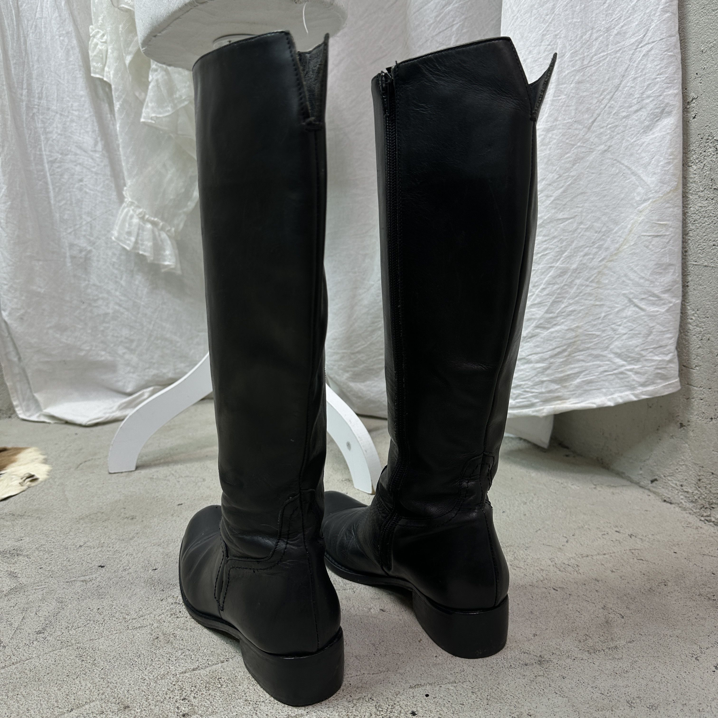 Vintage Vintage Leather Grunge Biker Made in Italy Boots 90s Size US 8 / IT 38 - 5 Thumbnail