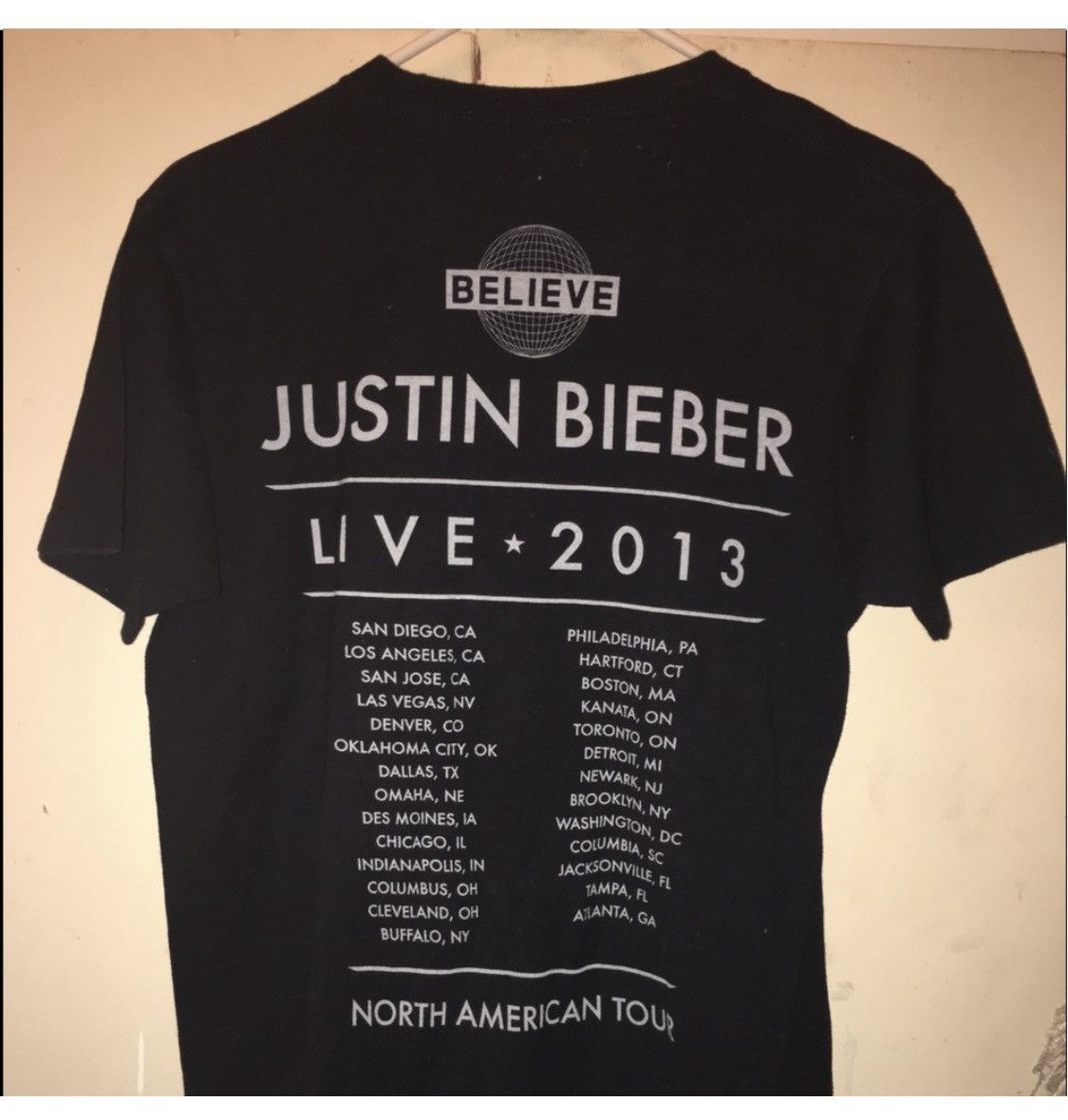Justin Bieber 2013 Justin Bieber Spellout Live Band Concert Tour T Shirt Size US S / EU 44-46 / 1 - 2 Thumbnail