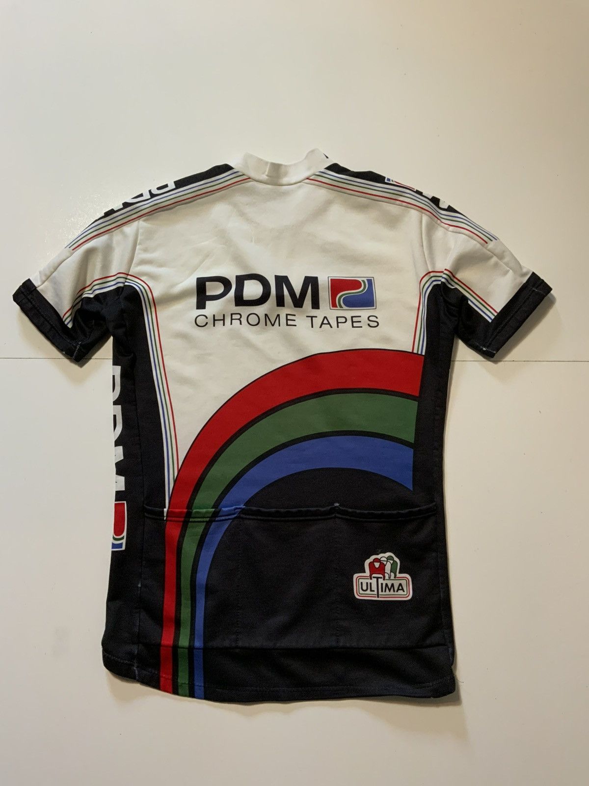 Vintage Vintage 80s 90s Ultima PDM Cycling Team Italy 1/4 Zip Jersey Size US L / EU 52-54 / 3 - 2 Thumbnail