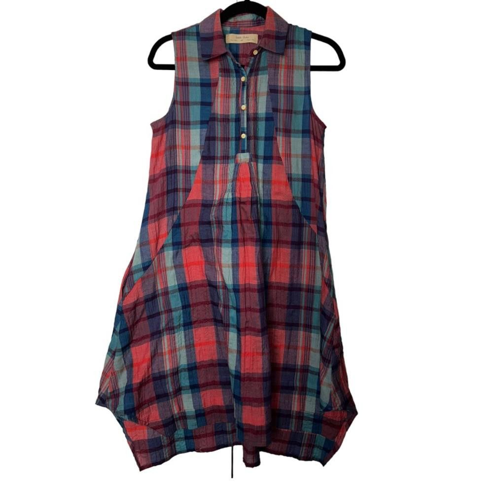 Designer Anthropologie l Isabella Sinclair Tillie Plaid Dress XS Size XS / US 0-2 / IT 36-38 - 2 Thumbnail