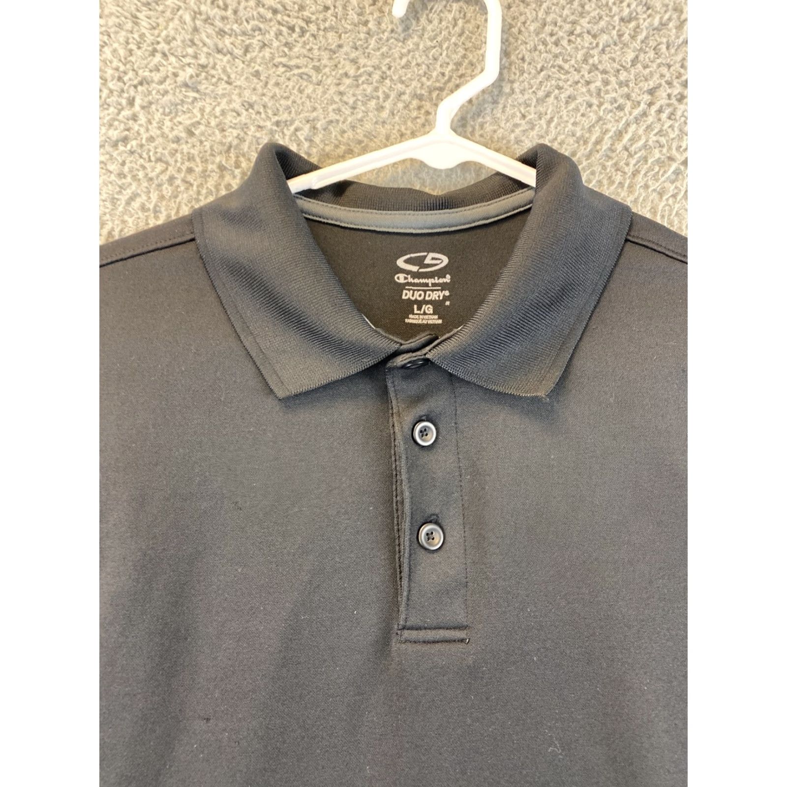 Champion Champion Polo Golf Shirt Men’s Black Short Sleeve Double Dry Size Large 82-62 Size US L / EU 52-54 / 3 - 3 Thumbnail