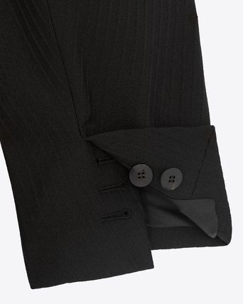 Saint Laurent Paris o1la1rc1a1225 782775 Unisex Oversized Tuxedo Jacket in Black Size US M / EU 48-50 / 2 - 5 Thumbnail