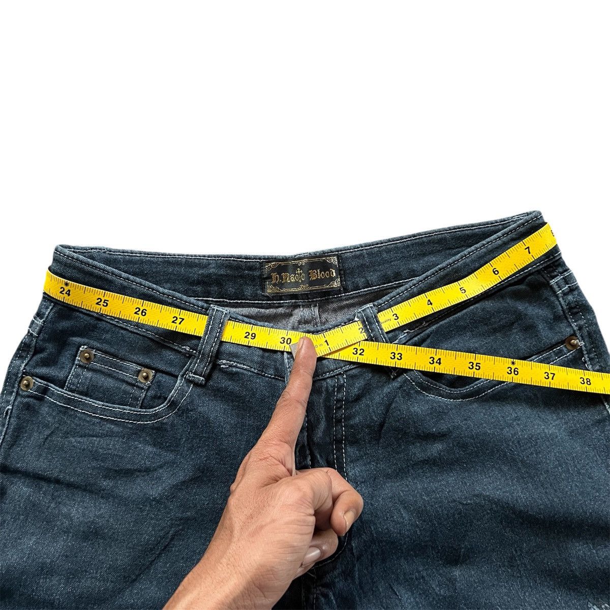 If Six Was Nine h.naoto Blood low-waist flared jeans Size US 30 / EU 46 - 13 Thumbnail