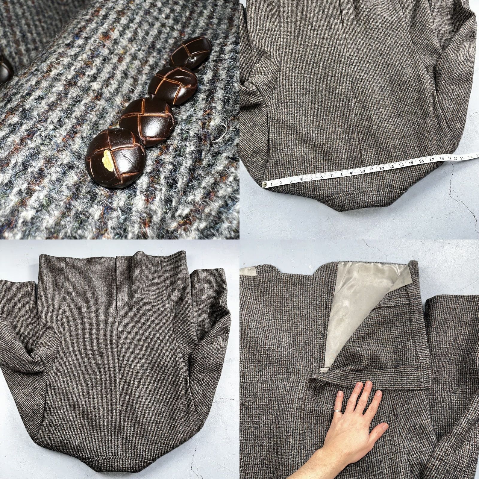 Jim Thompson VINTAGE Norm Thompson Jacket Blazer 42 Brown Tweed 80s Harris Herringbone Wool Secretary/Geek Mens Size 42R - 8 Thumbnail