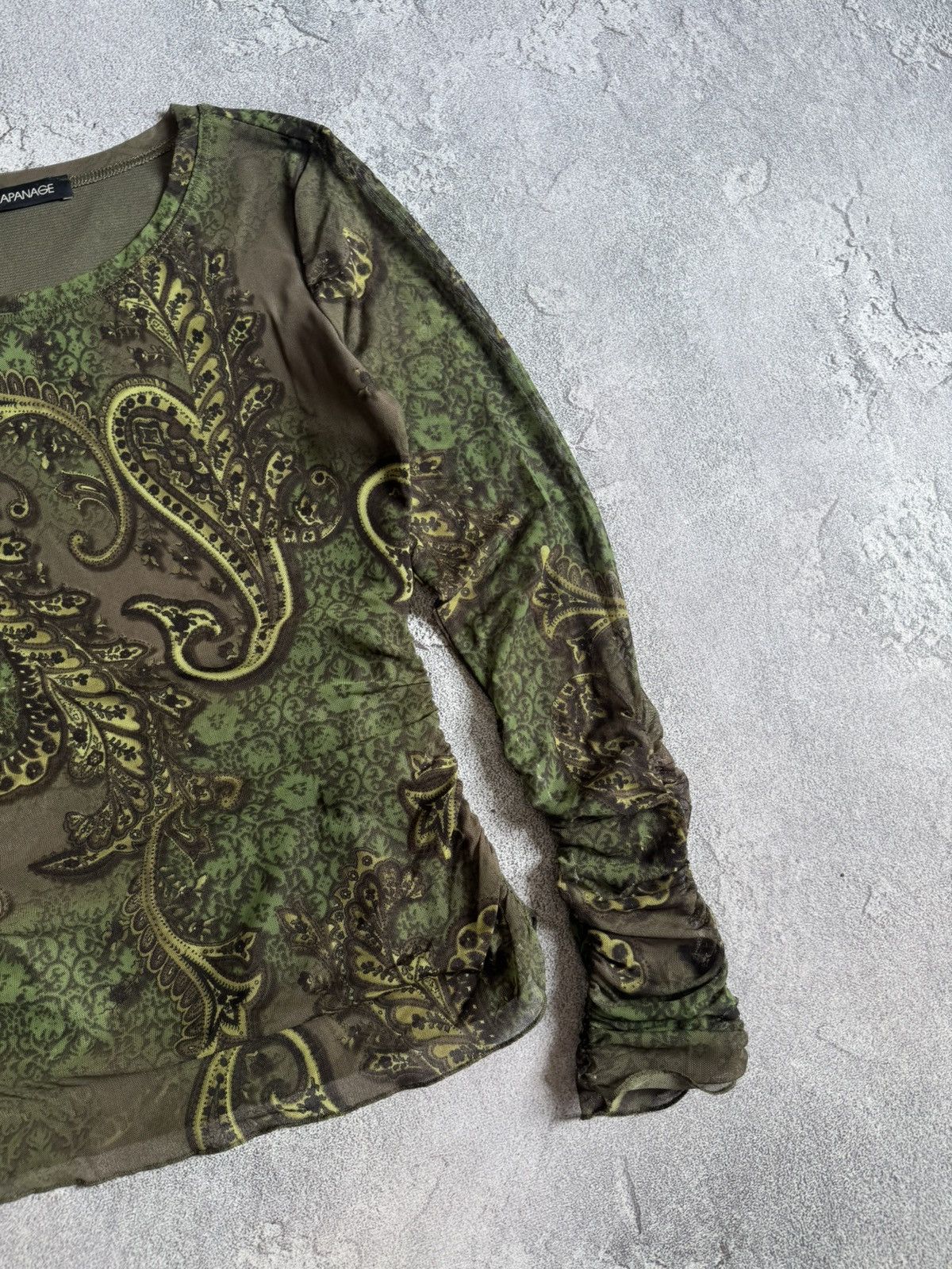 Japanese Brand Apanage all printed flowers mesh long sleeve style Gaultier Size M / US 6-8 / IT 42-44 - 6 Thumbnail