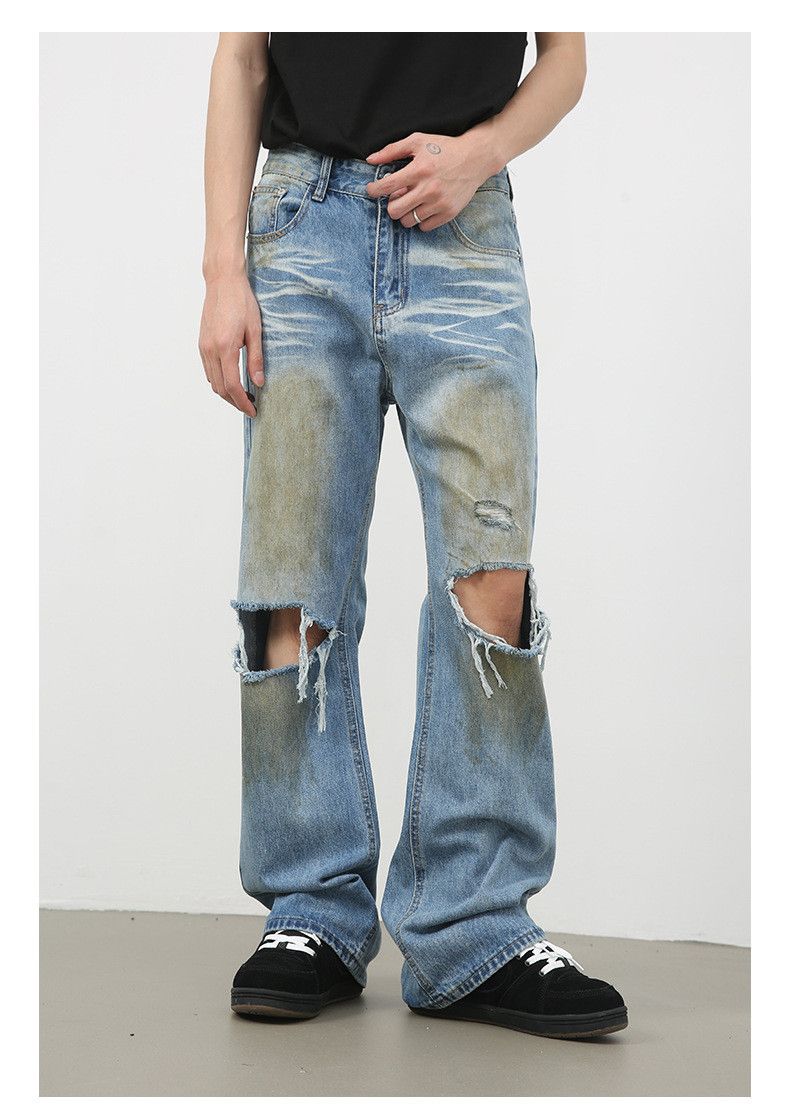 Japanese Brand × Jean Vintage distressed washed ripped jeans Size US 32 / EU 48 - 2 Thumbnail
