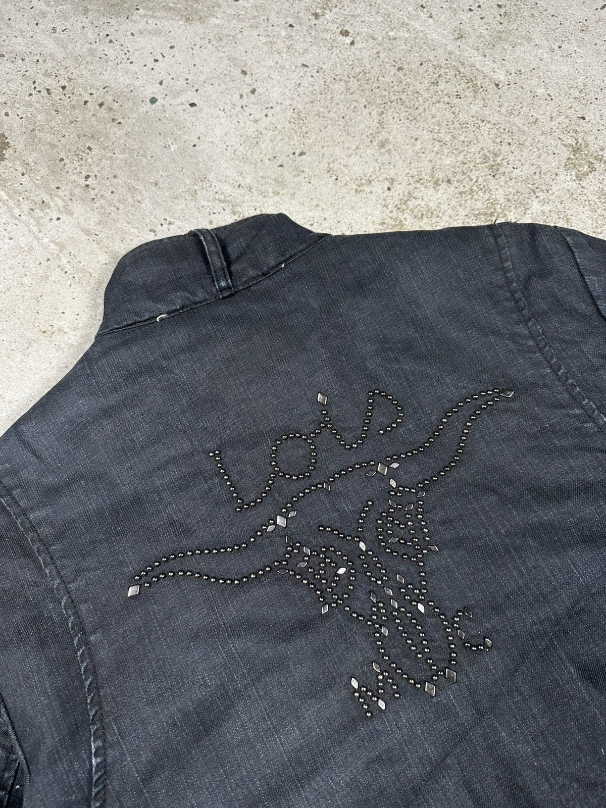 Japanese Brand × Vintage Vintage Y2K Utility Rhinestones Denim Jacket Size US M / EU 48-50 / 2 - 11 Thumbnail