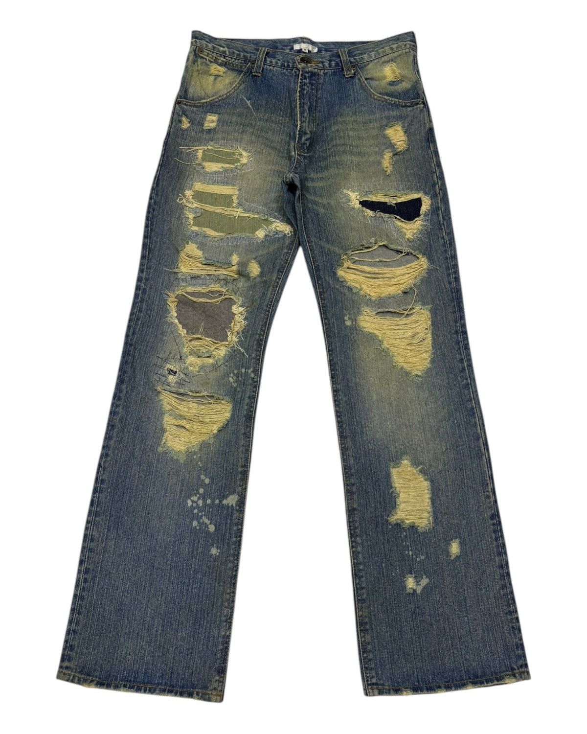 Hysteric Glamour 🔥RARE PATCHWORK DISTRESSED DENIM EXHIBITIONIST JEANS Size US 32 / EU 48 - 1 Thumbnail