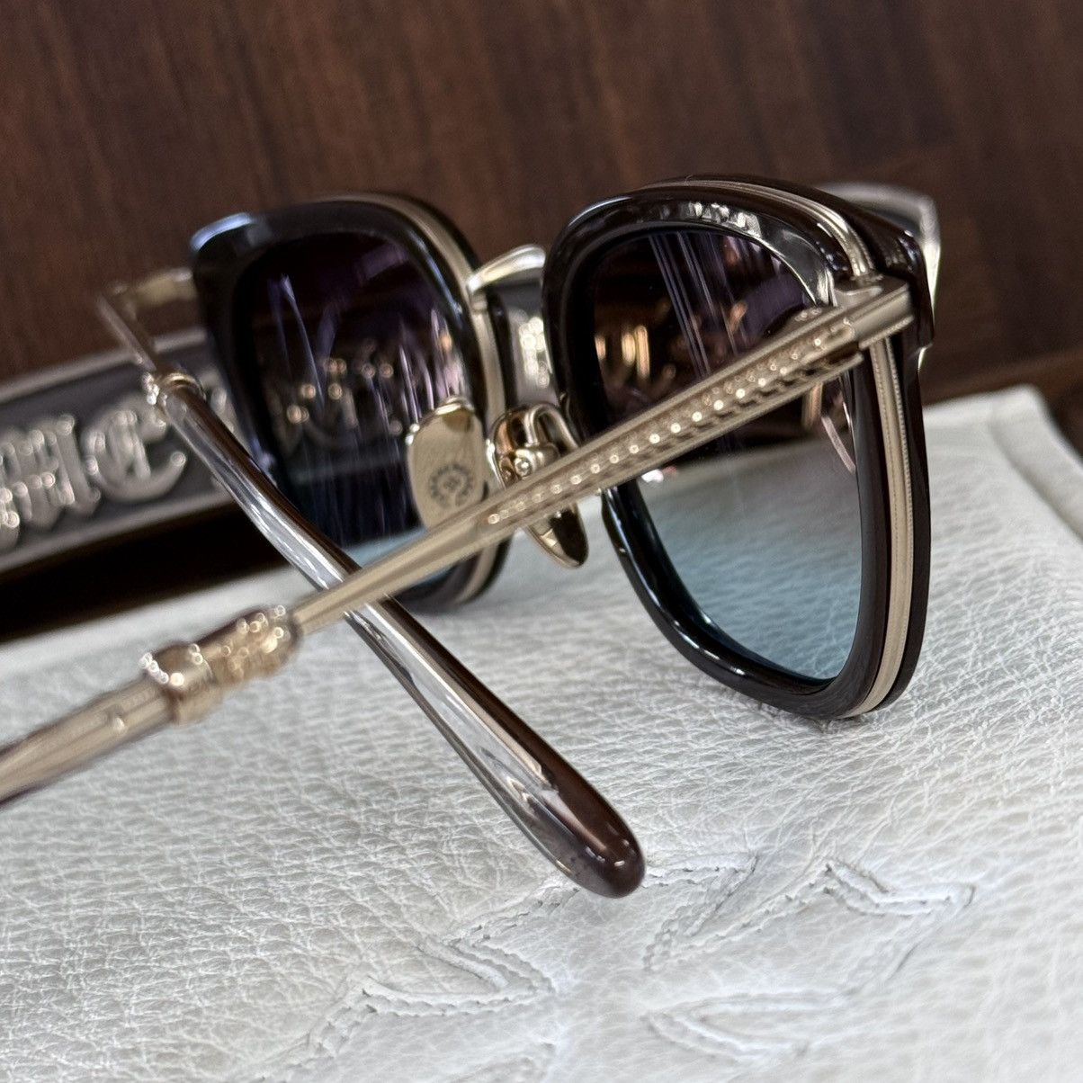 Chrome Hearts Chrome Hearts Strapadictome 1/1 ‘Murky Waters’ Sunglasses Size ONE SIZE - 7 Thumbnail