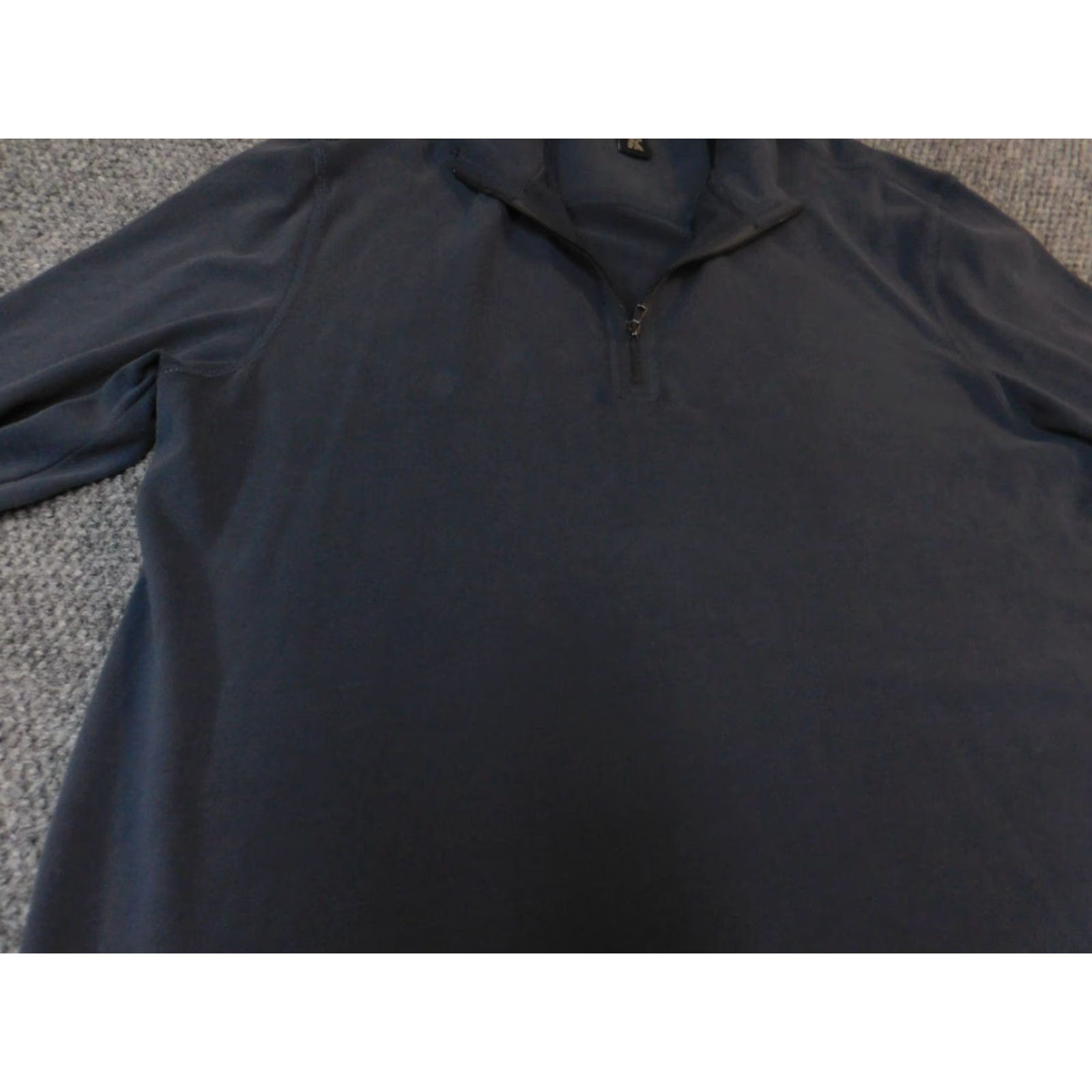 Calvin Klein Calvin Klein Mens Sweater Large Blue 1/4 Zip Pullover Knit Regular Size L Crew Neck Mock Neck Long Sleeve Solid Size US L / EU 52-54 / 3 - 4 Thumbnail