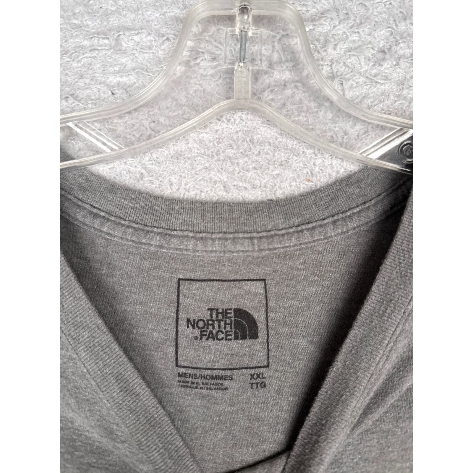 The North Face The North Face Shirt Men 2XL Gray Slim Fit Crew Neck Cotton Blend T-Shirt Logo All Seasons Breathable Regular Mens Size US XXL / EU 58 / 5 - 7 Thumbnail