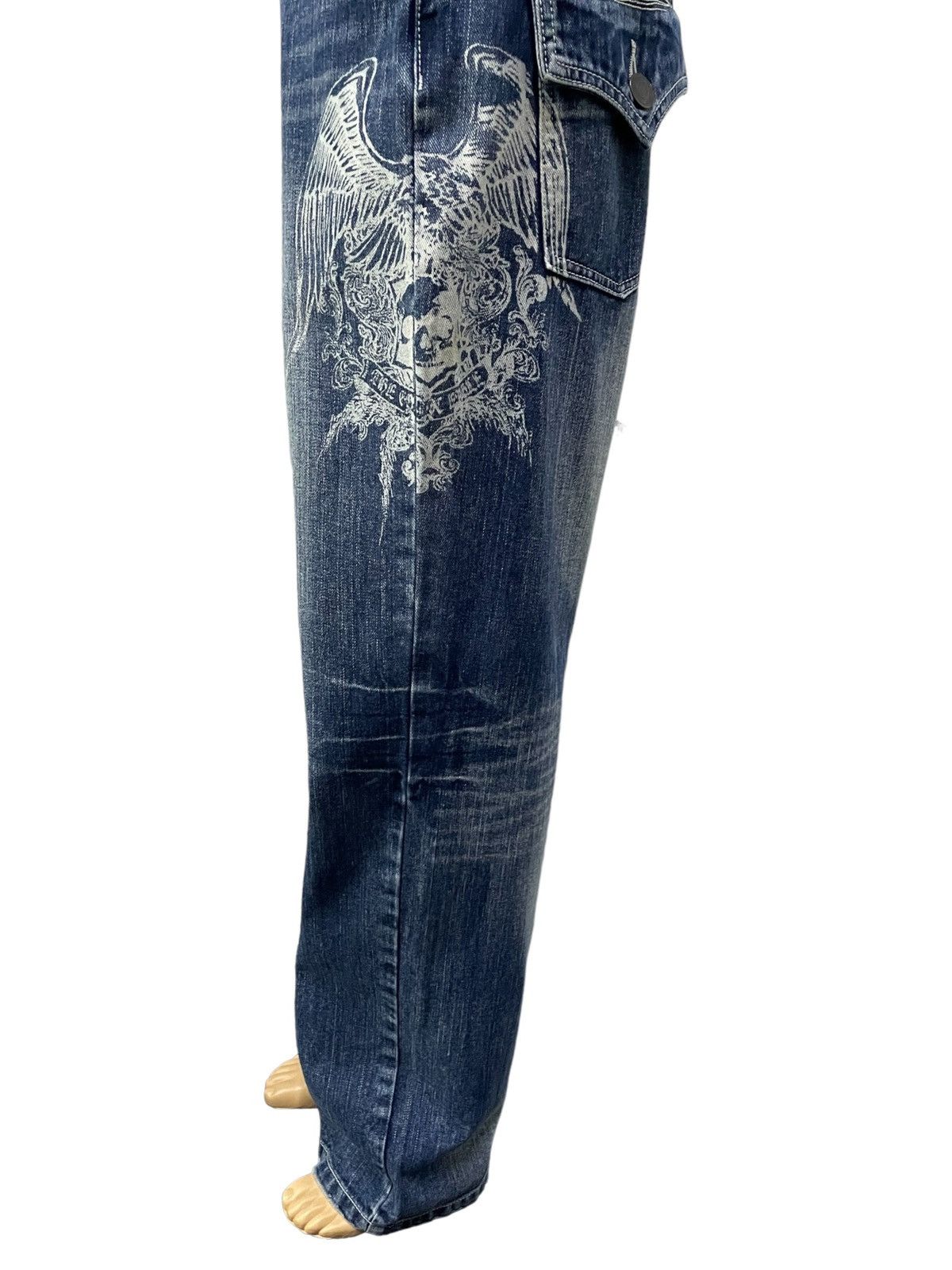 Hysteric Glamour × Japanese Brand × Red Monkey undercover gothic wing skull style baggy loose jeans Size US 34 / EU 50 - 5 Thumbnail