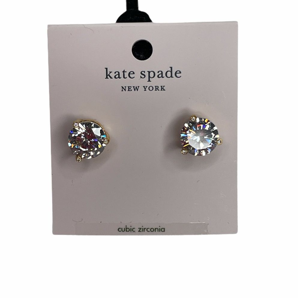 Kate Spade Kate Spade Round Rise and Shine Clear Studs Earrings Size ONE SIZE - 1 Thumbnail