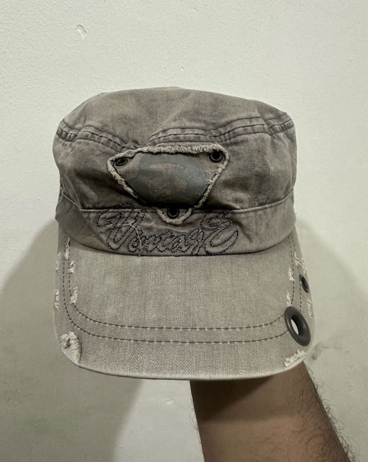 Japanese Brand 2000s Cadet Punk Cap Hysteric Studded Army Size ONE SIZE - 2 Thumbnail