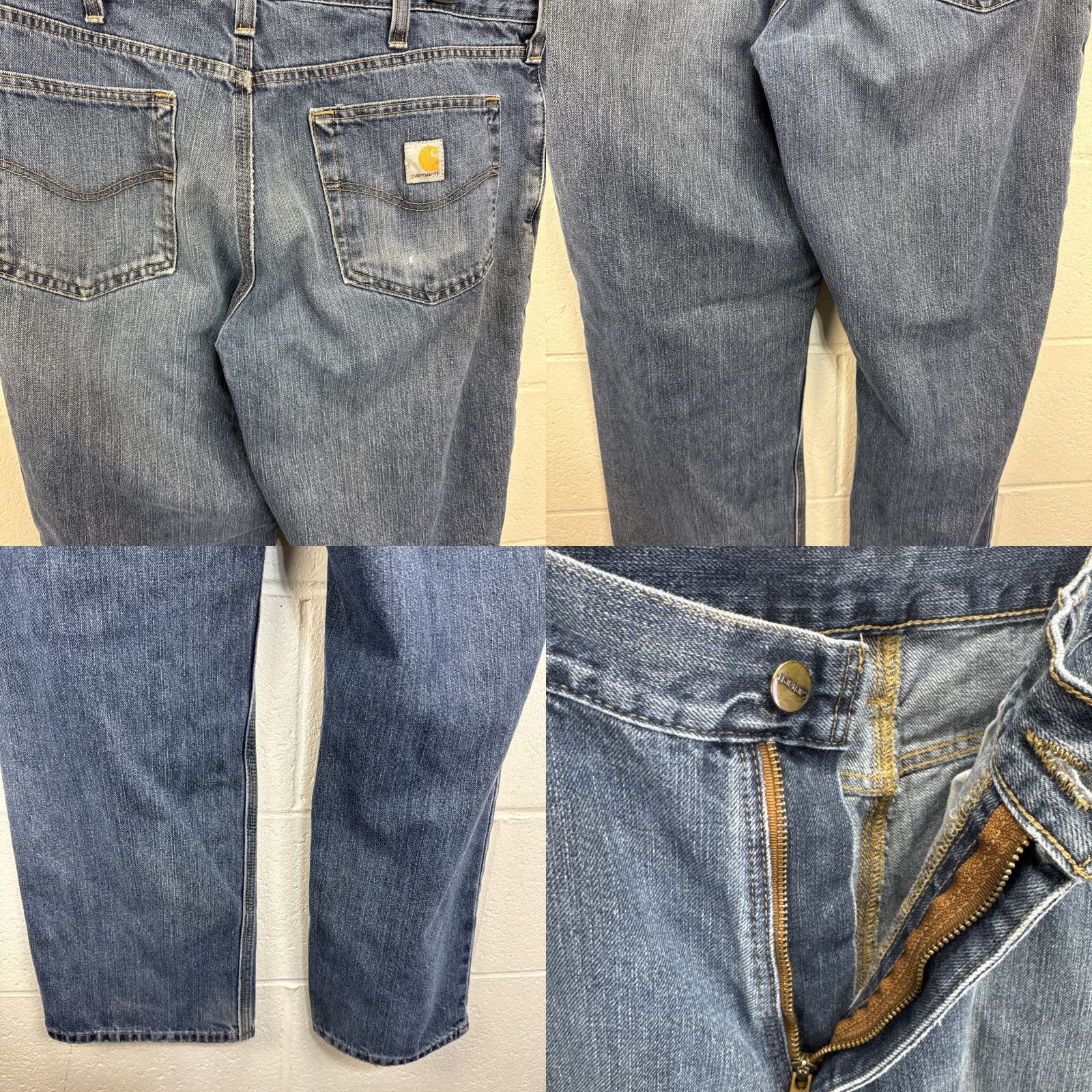 Carhartt Carhartt Jeans Relaxed Fit Mens 36x32 Medium Blue Denim 101483-968 Size US 36 / EU 52 - 9 Thumbnail