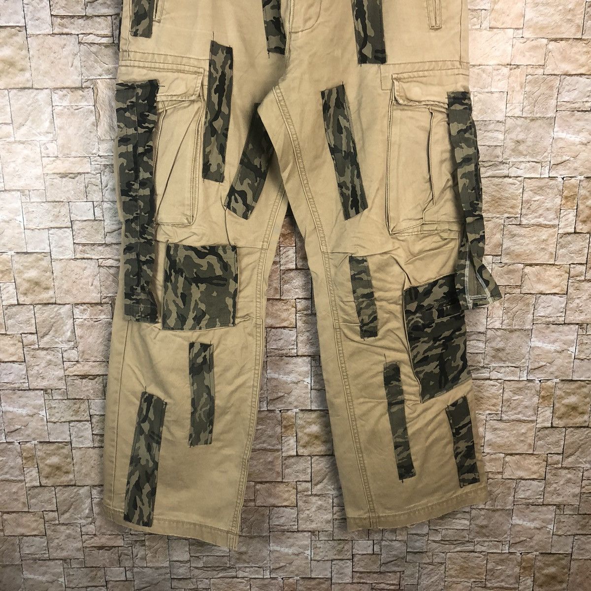 Vintage Gap rework Custom utility patchwork Cargo Pants #A363 Size US 32 / EU 48 - 3 Thumbnail