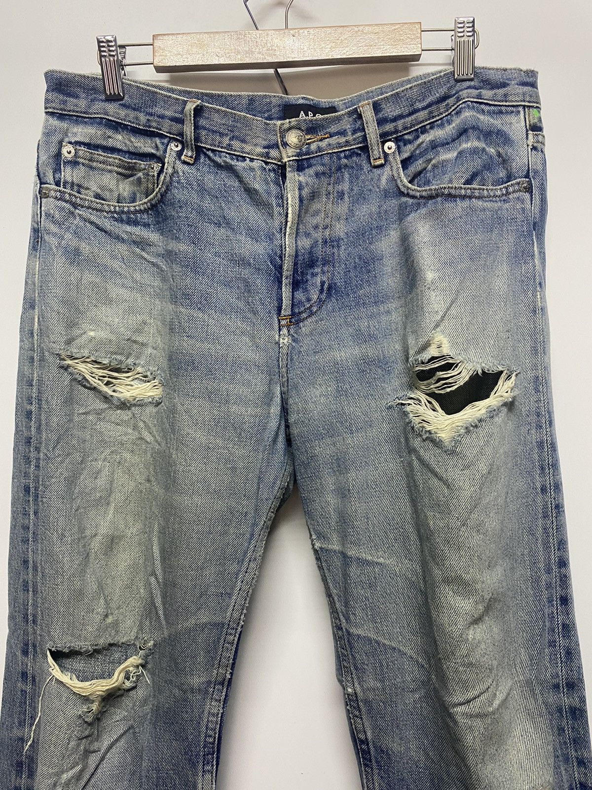 A.P.C. A.P.C Distressed Selvage Denim Jeans Pants Size US 34 / EU 50 - 3 Thumbnail